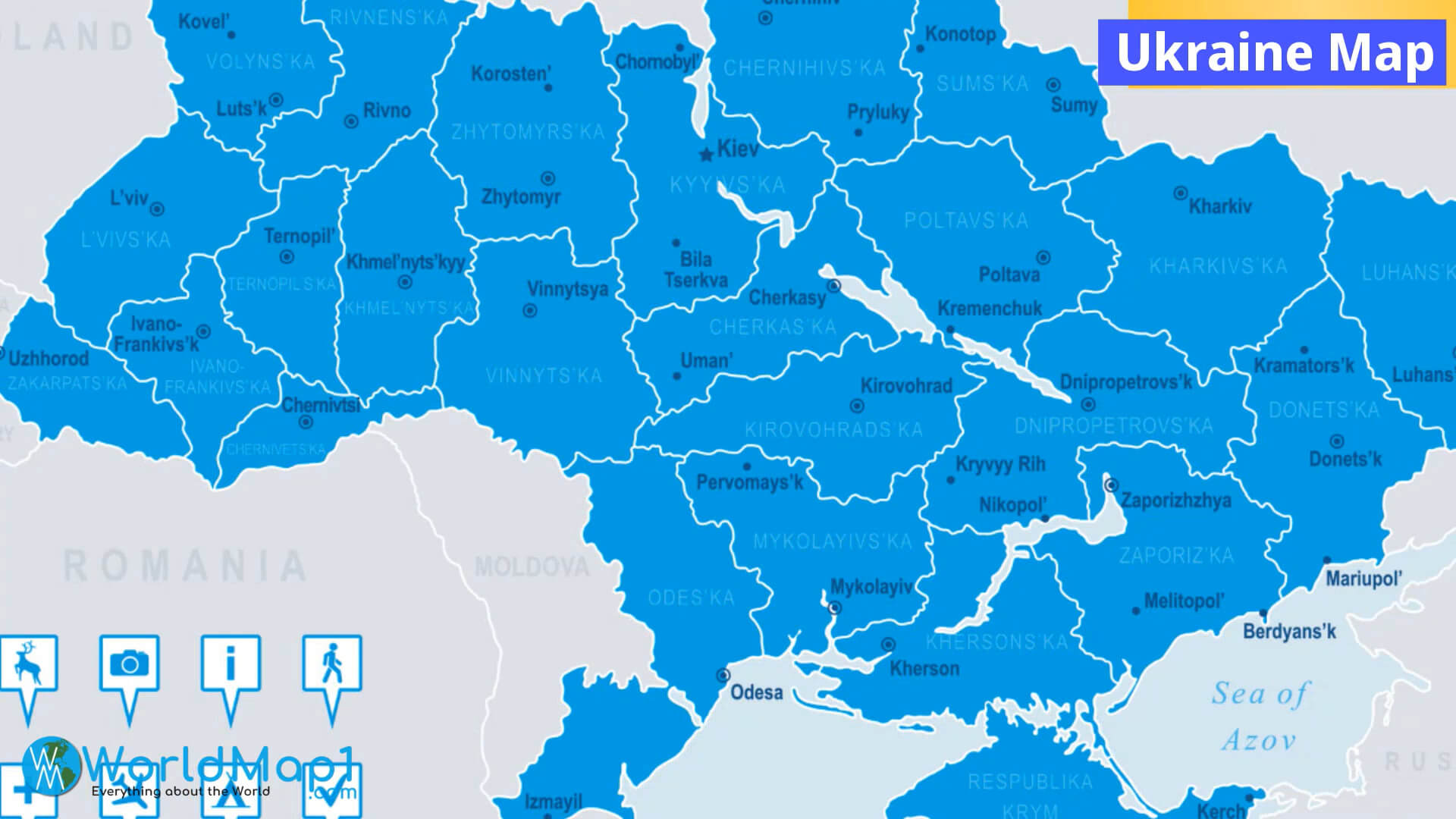 Kiev Haritası Ukrayna